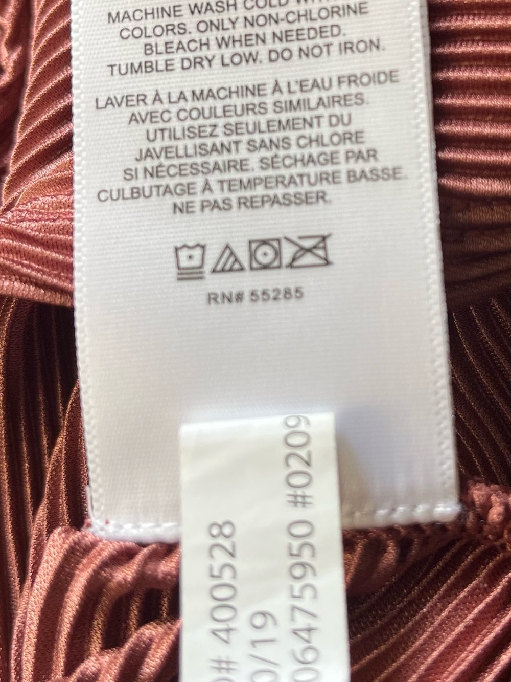 Express Mauve Ruffle Off-Shoulder Ruched Top, small - Picture 5 of 5